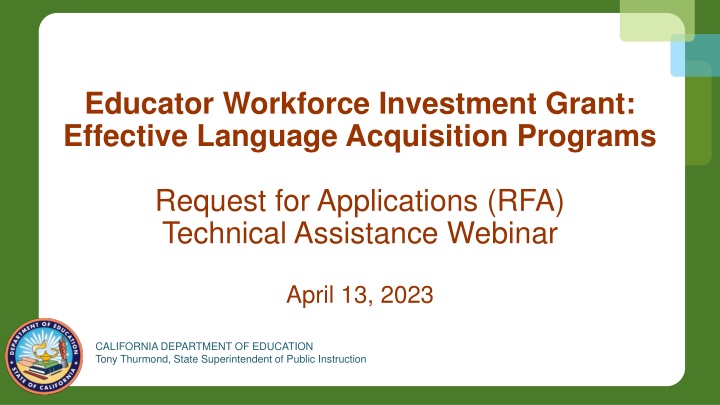 educator workforce investment grant effective n.w