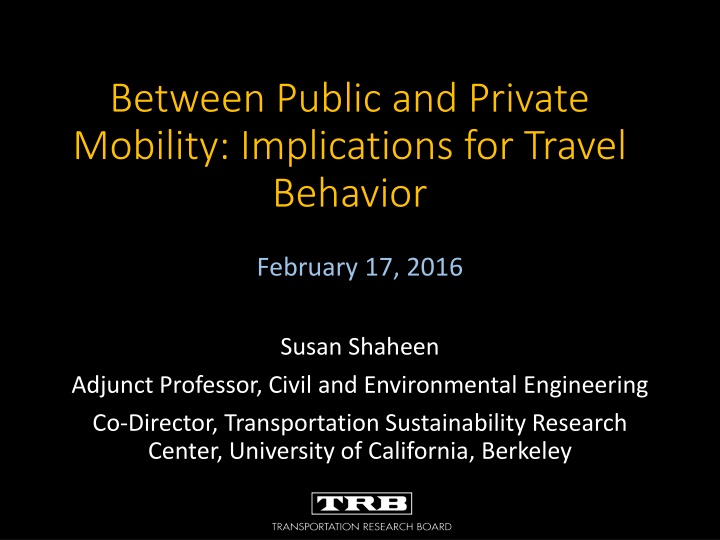 between public and private mobility implications n.w