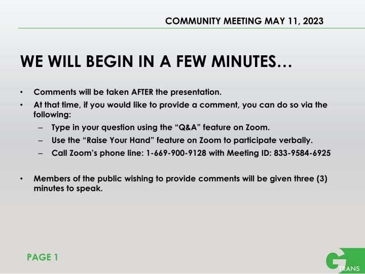community meeting may 11 2023 n.w