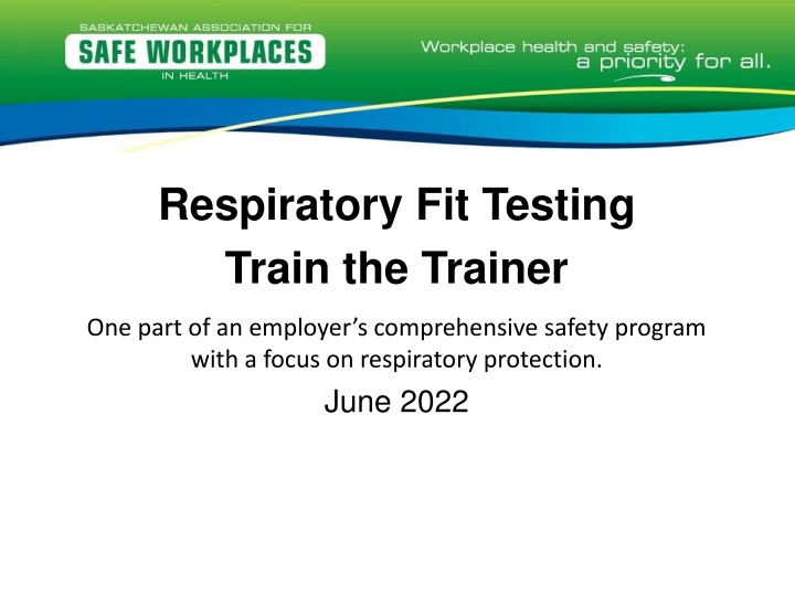 respiratory fit testing train the trainer n.w