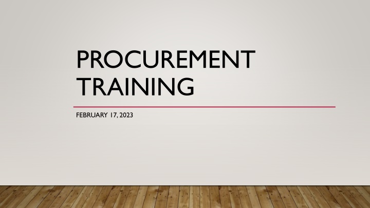 procurement training n.w