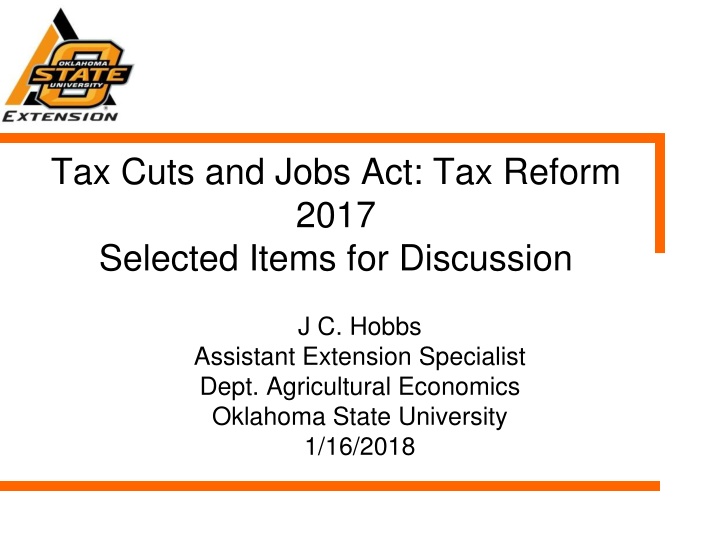 tax cuts and jobs act tax reform 2017 selected n.w