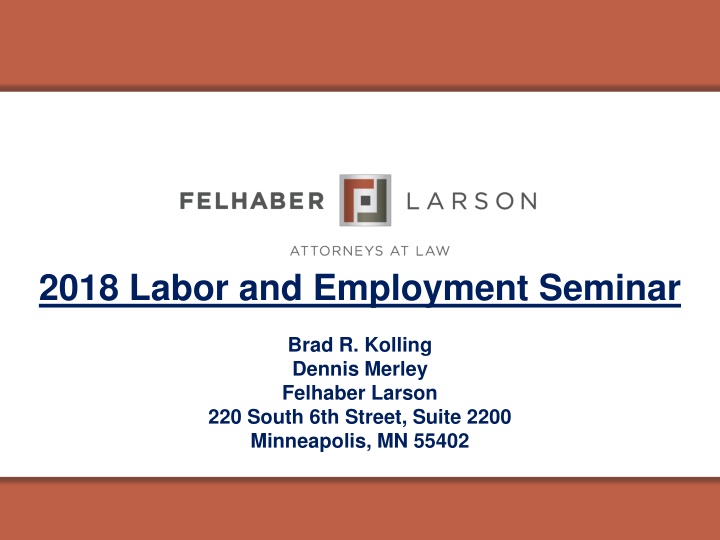 2018 labor and employment seminar n.w