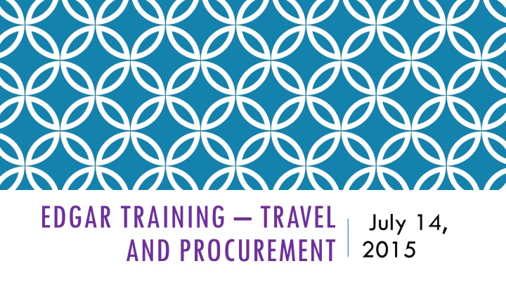edgar training travel and procurement n.w