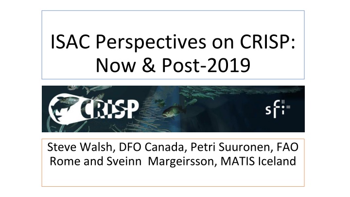isac perspectives on crisp now post 2019 n.w