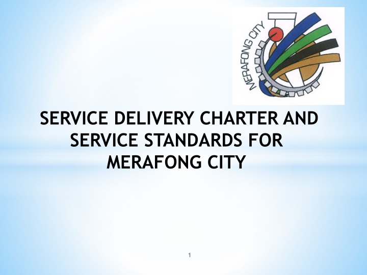 service delivery charter and service standards n.w