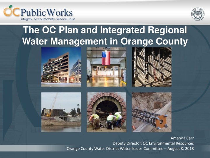the oc plan and integrated regional water n.w