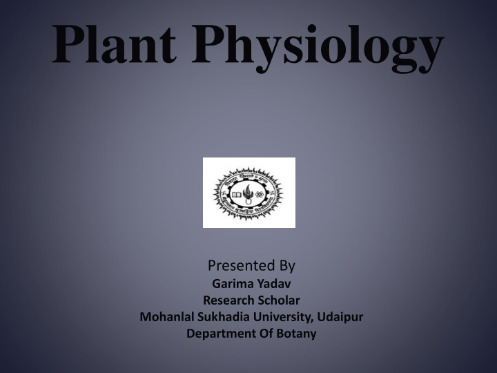 plant physiology n.w