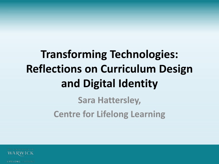 transforming technologies reflections n.w
