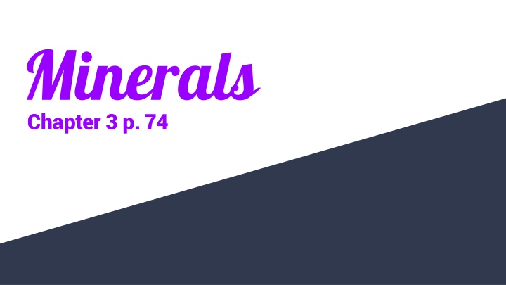 minerals chapter 3 p 74 n.w