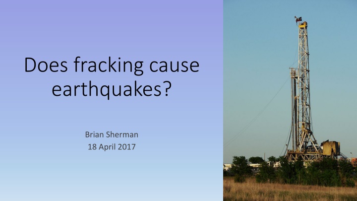 does fracking cause earthquakes n.w