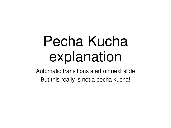pecha kucha explanation n.w