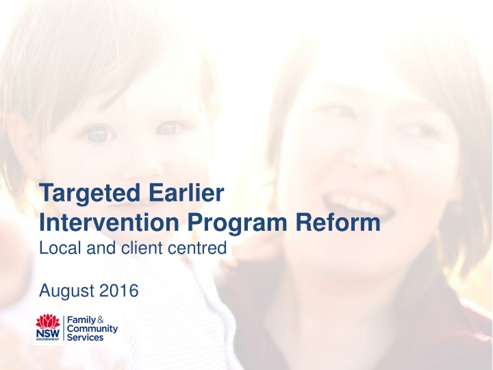 targeted earlier intervention program reform n.w
