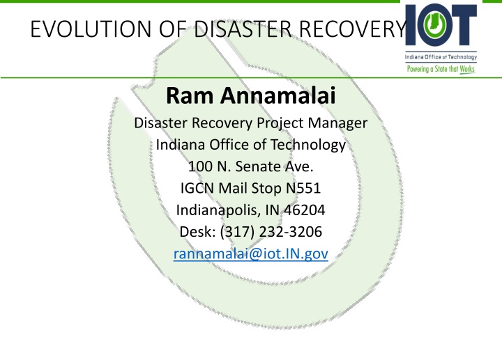evolution of disaster recovery n.w