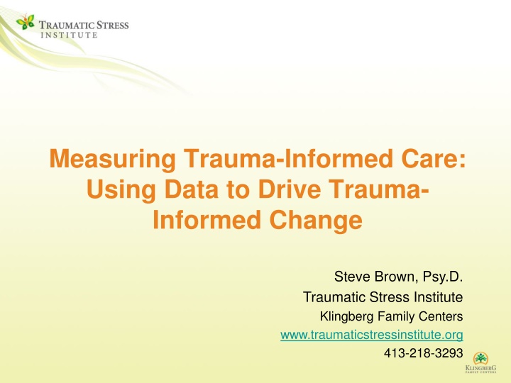 measuring trauma informed care using data n.w