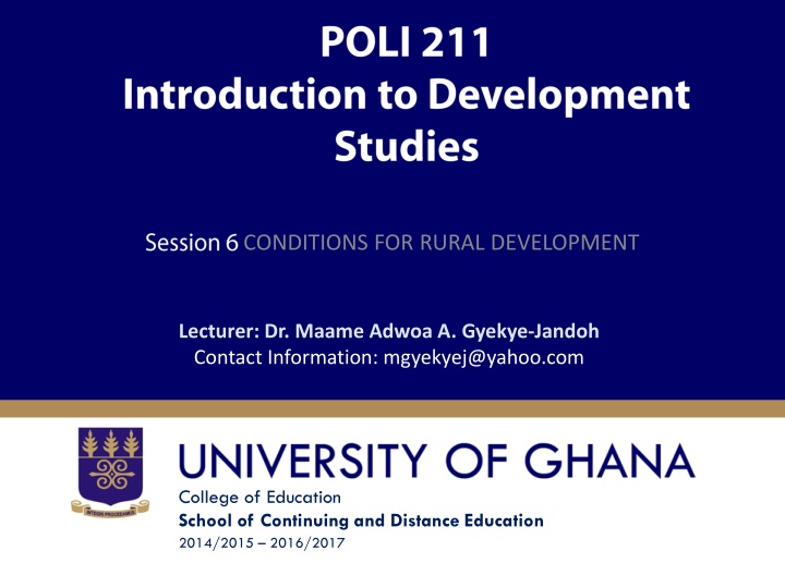 conditions for rural development n.w
