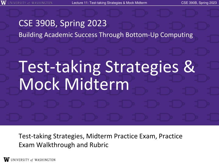 lecture 11 test taking strategies mock midterm n.w