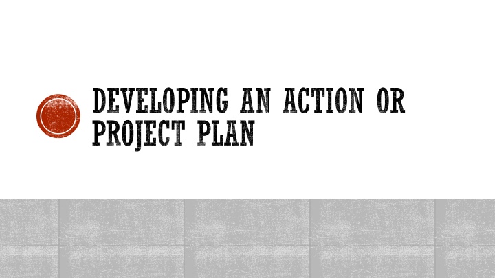 developing an action or project plan n.w
