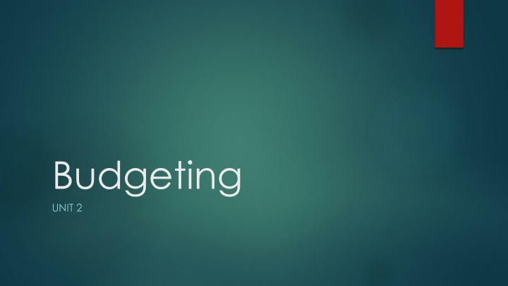budgeting unit 2 n.w
