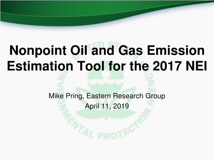 nonpoint oil and gas emission estimation tool n.w