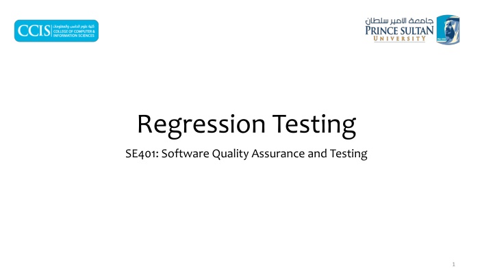 regression testing n.w