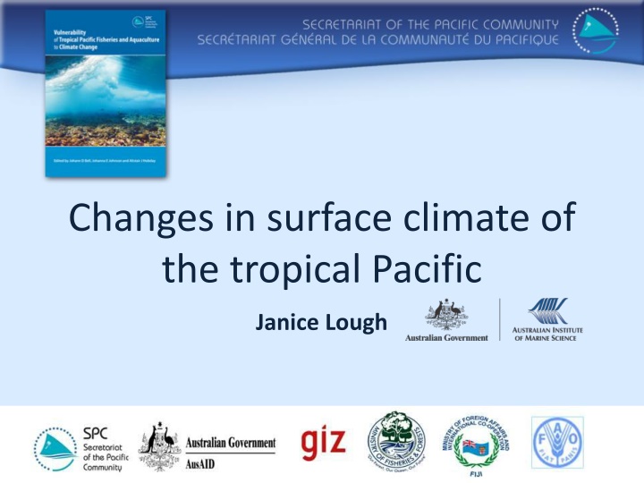 changes in surface climate of the tropical pacific n.w