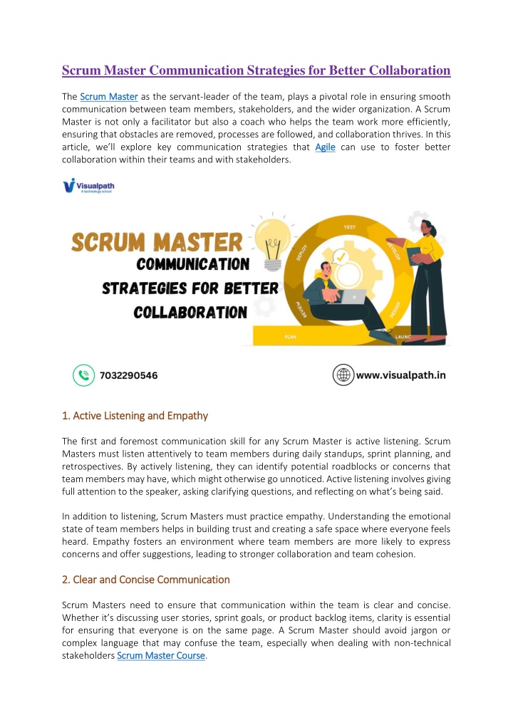 scrum master communication strategies for better n.w