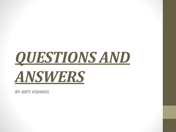 questions and answers n.w