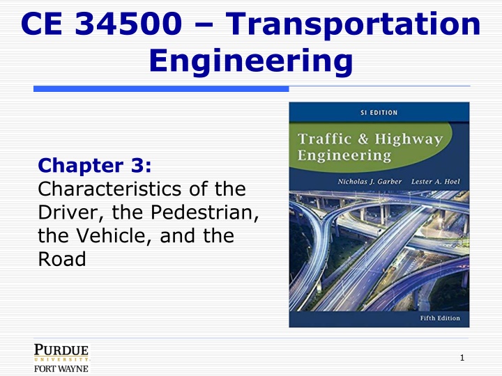 ce 34500 transportation engineering n.w