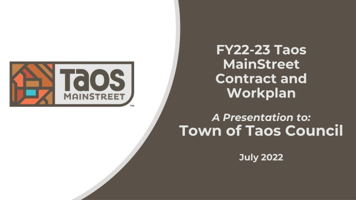 fy22 23 taos mainstreet contract and workplan n.w
