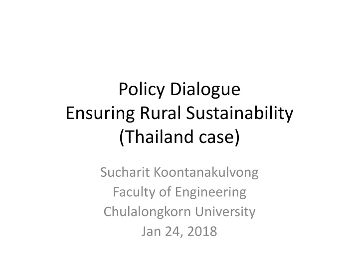 policy dialogue ensuring rural sustainability n.w