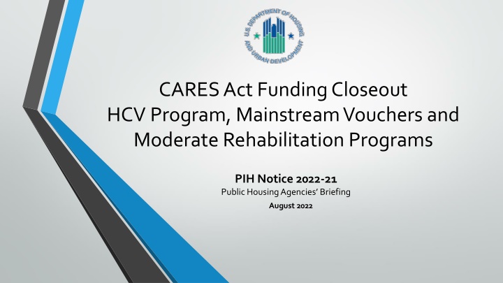 cares act funding closeout hcv program mainstream n.w