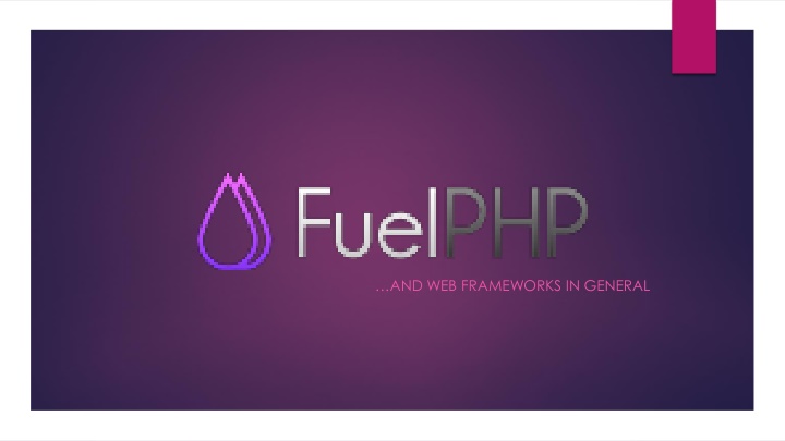 and web frameworks in general n.w