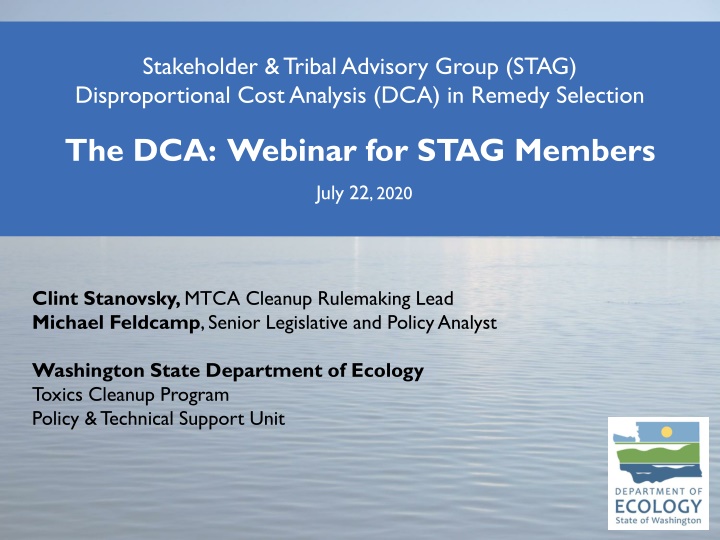 stakeholder tribal advisory group stag n.w