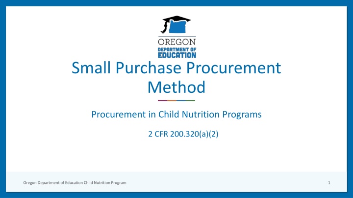 small purchase procurement method n.w