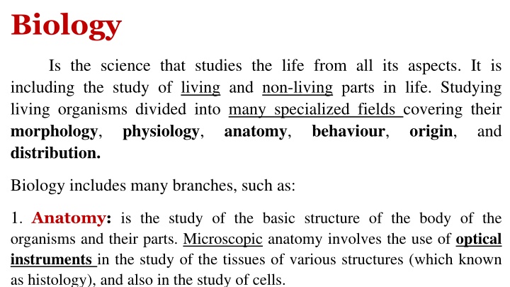 biology n.w