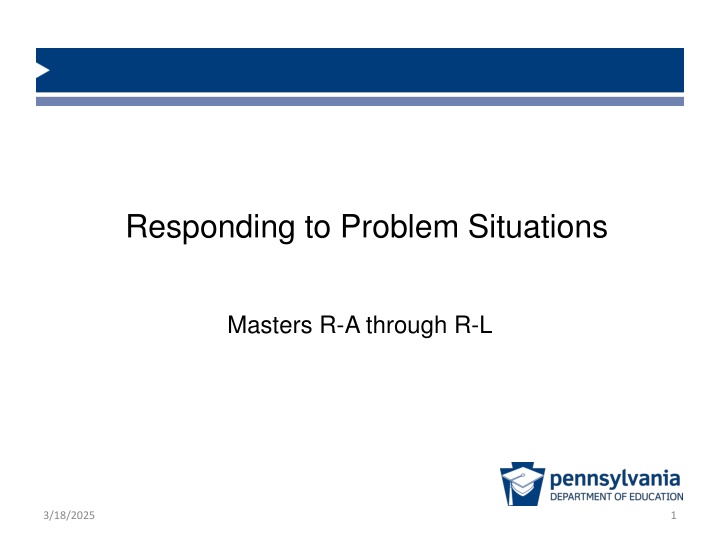 responding to problem situations n.w