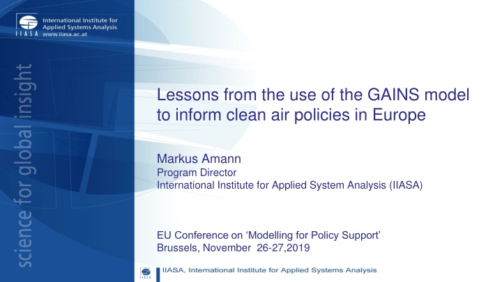lessons from the use of the gains model to inform n.w