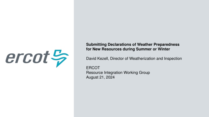 submitting declarations of weather preparedness n.w
