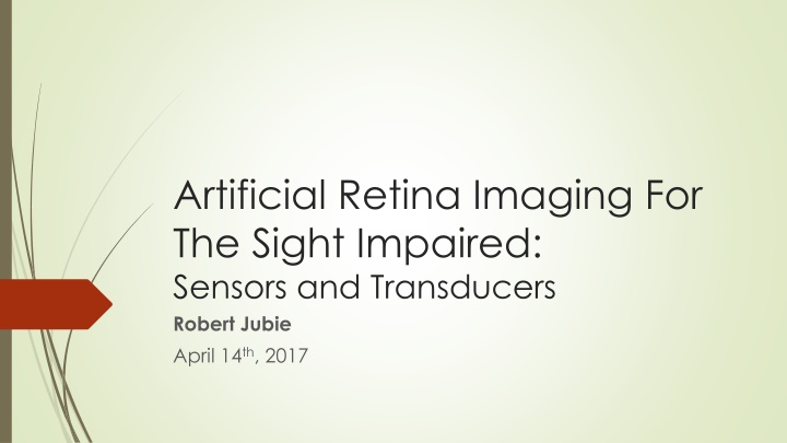 artificial retina imaging for the sight impaired n.w
