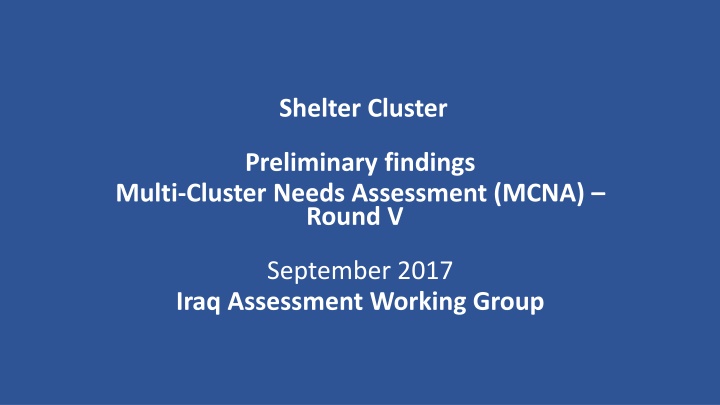 shelter cluster n.w