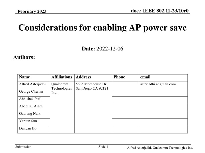 doc ieee 802 11 23 10r0 n.w