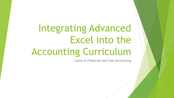 integrating advanced excel into the accounting n.w