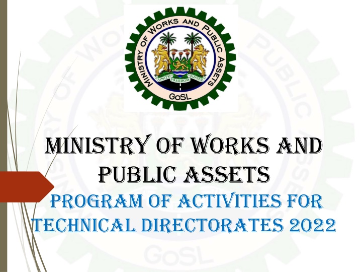 ministry of works and public assets program n.w