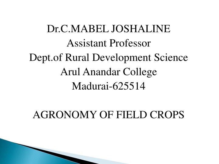 dr c mabel joshaline assistant professor dept n.w