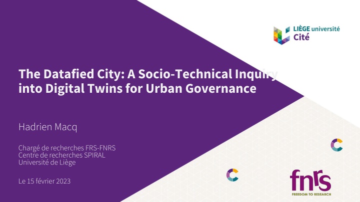 the datafied city a socio technicalinquiry into n.w