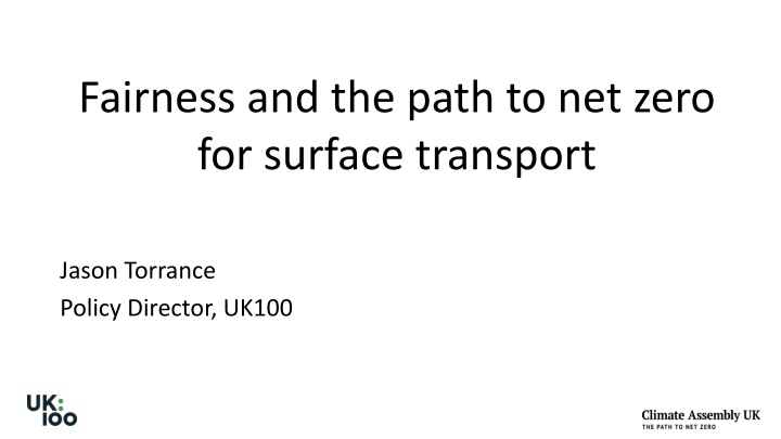 fairness and the path to net zero for surface n.w
