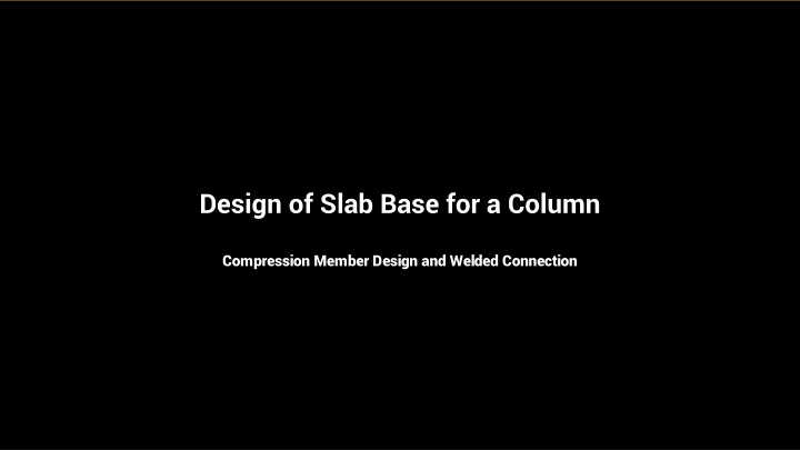 design of slab base for a column n.w