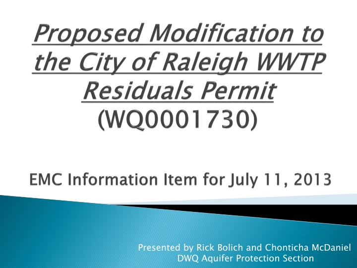presented by rick bolich and chonticha mcdaniel n.w