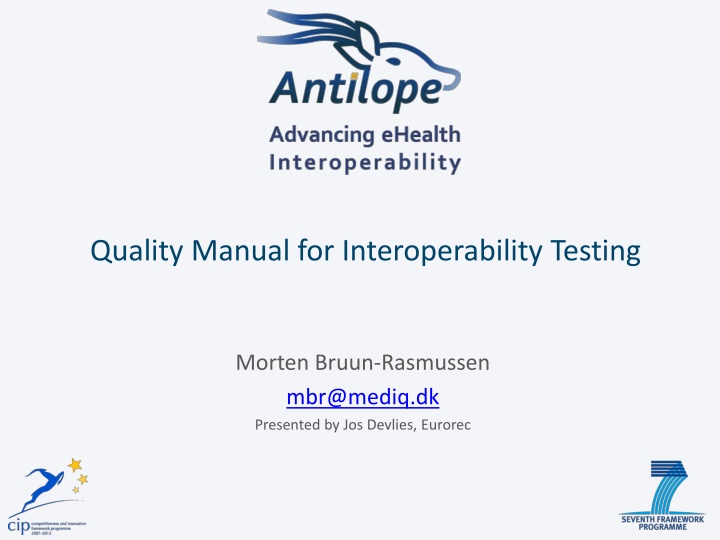 quality manual for interoperability testing n.w